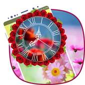 Flowers Clock Live Wallpaper on 9Apps