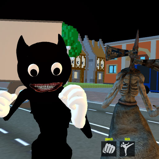 Angry Cartoon Cat Among SirenHead Us Horror icon