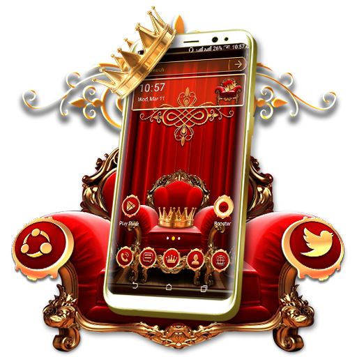 Royal Golden Crown Launcher Theme icon