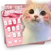 Pink Cute Cat Keyboard