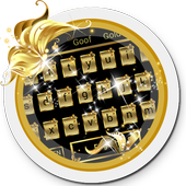 Gold diamond keyboard theme أيقونة