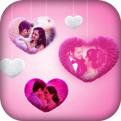 Pink Heart Photo Frame icon