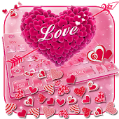 Pink Love Heart Keyboard Theme icon