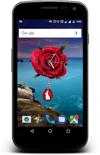 Rose Pendulum Clock Live wallp screenshot 2