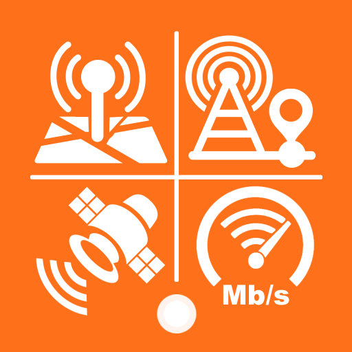 Network Cell World Map, Wi-Fi Towers. Speed Test icon
