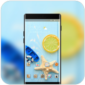 Theme for galaxy A8 plus funny childhood icon