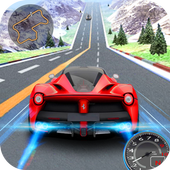 Racing car for 3D icon