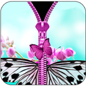 Butterfly Zipper Lock Screen icon