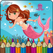 Mermaid Coloring Book icon