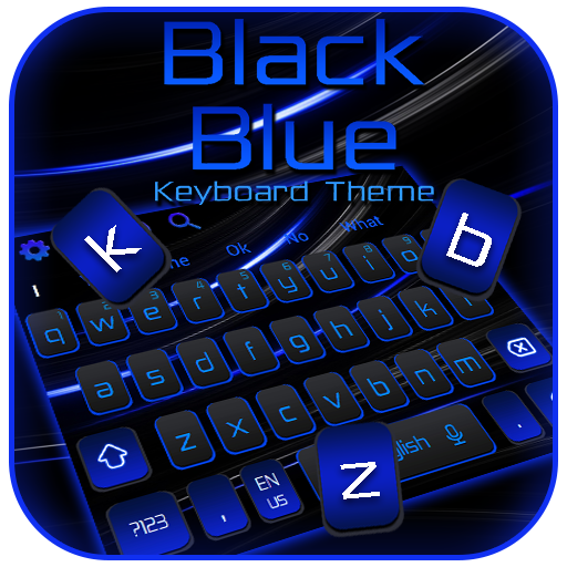 Cool Black Blue Keyboard Theme icon
