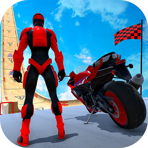 Superhero Bike Game Stunt Race icon