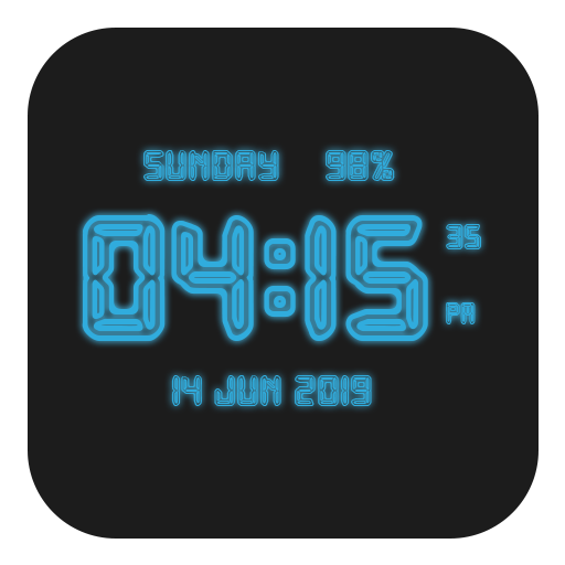 LED Digital Clock Lwp icon