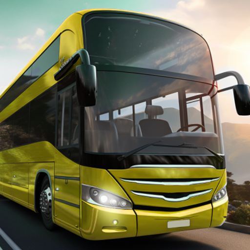 City Coach Bus Driving 3d icon
