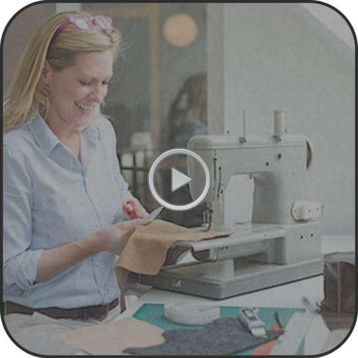 Dress cutting stitching and designing videos icon