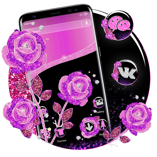 Purple Rose Launcher Themes icon