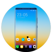 Theme for sunset hot air balloon wallpaper icon