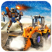 Snow Excavator Crane Robot Transform Rescue Games icon