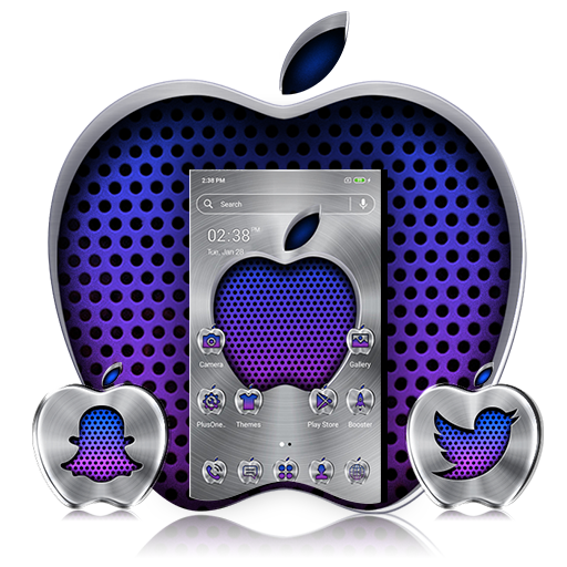 Metallic Apple Launcher Theme icon