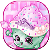 3D Gravity Cute CupCake Keyboard иконка