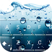 3D Blue Water Screen Droplets Keyboard Theme icon