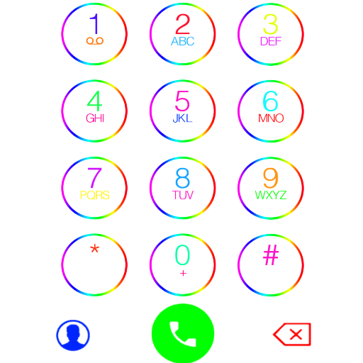 THEME i 9 WHITE COLOR EXDIALER icon