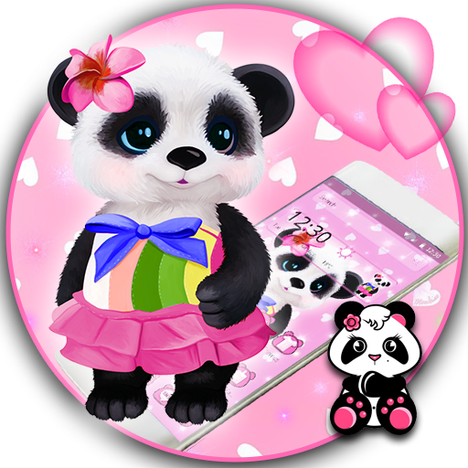 Cute Pink Panda Theme icon