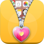 Cute Zipper lock screen wallpaper, Phone lock Free icon