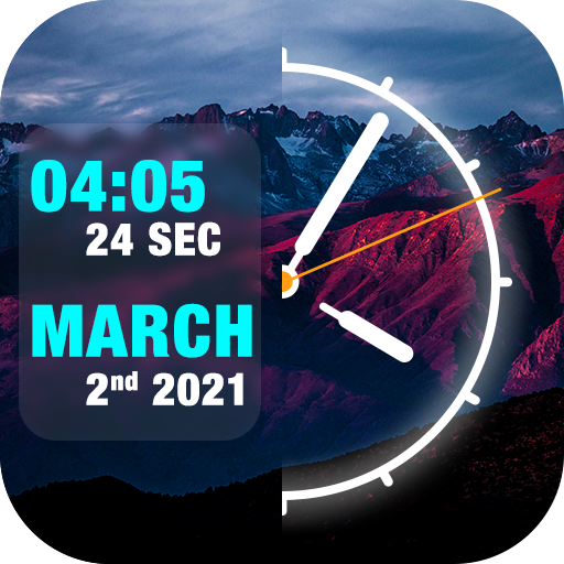 Black Night Clock Live Wallpap icon