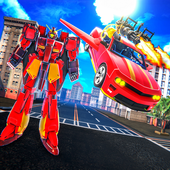 Futuristic Flying Car Real Robot Transform Game icon