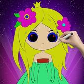 Barbie Doll Coloring Pages Drawing иконка