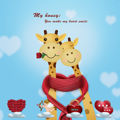 прекрасный жираф тема иконка