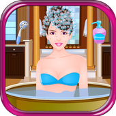bathing salon girls games icon