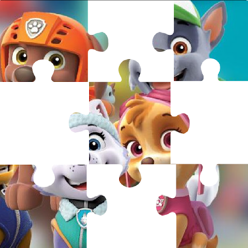 Jigsaw puzzle paw the dog icon
