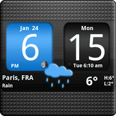 FlipClock AhMan BLUE 4x2 иконка