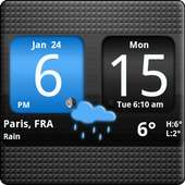 FlipClock AhMan BLUE 4x2 on 9Apps
