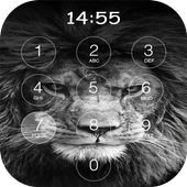 angry lion lock screen keypad icon