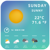 3D Live Weather Alert Widget أيقونة