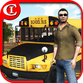 Crazy School Bus Driver 3D icon