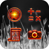 Red Burning Metal Icon Pack icon