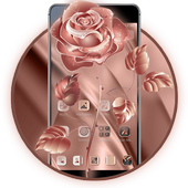 Rose Gold Rosette Live Wallpaper icon