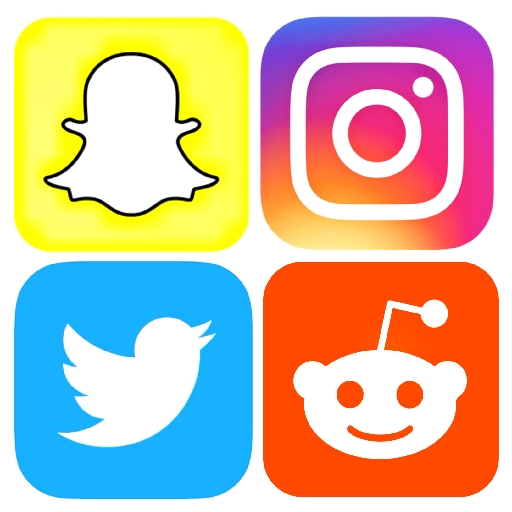 All in one Social Media and Social networking app icon