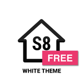 WHITE S8 Launcher Experience Theme Icon Pack icon