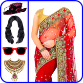 Net Saree Photo Suit Editor For Women icon