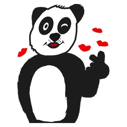 Panda with character WAStickerApps icon