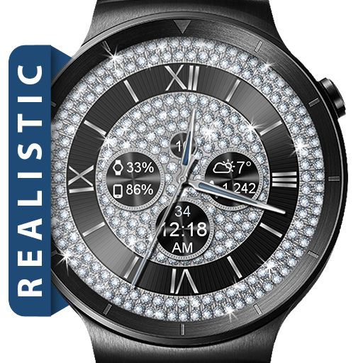 Diamond Bling HD WatchFace Widget &amp; Live Wallpaper icon