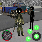 Amazing Army Stickman Rope hero Crime City Gangter icon