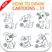 How to draw cartoons icon