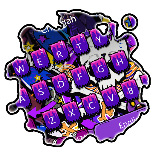 Graffiti Skull Keyboard Theme icon