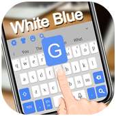 Simple White Blue Keyboard