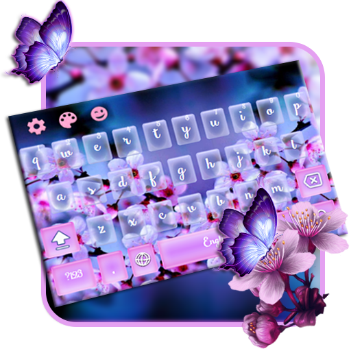 purple Sakura blossom Keyboard icon